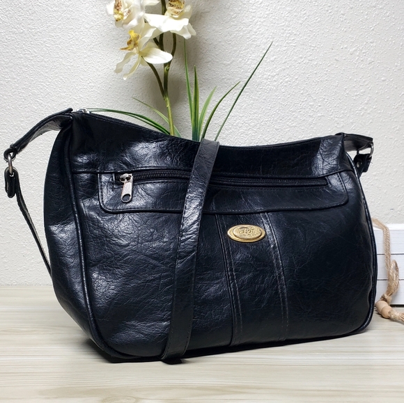 2 For $10 Vintage TR Bentley Black Faux Leather Two Separate Compartments - Picture 1 of 16